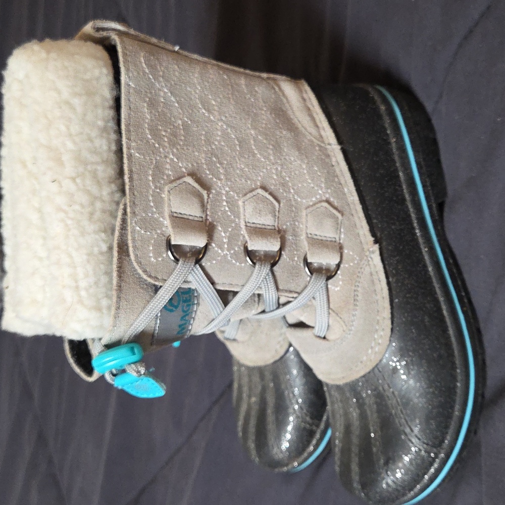 Kids Gray & Teal Winter Boots - Magellan Outdoors